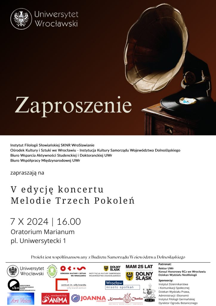 Melodie trzech pokoleń zaproszenie 2024